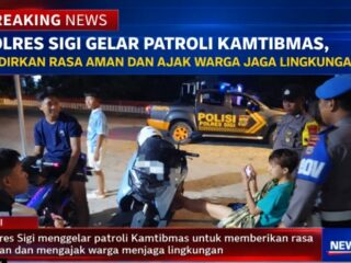 Polres Sigi Gelar Patroli Kamtibmas, Hadirkan Rasa Aman dan Ajak Warga Jaga Lingkungan