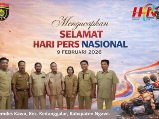 ‎Rayakan HPN, Pemdes Kawu Ngawi Sampaikan Selamat Hari Pers Nasional