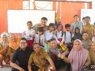 Wujud Kepedulian terhadap Pendidikan, Kapolres Sigi Dampingi Wakapolda Sulteng dan Wakil Ketua MPR RI Kunjungi SD Inpres Balumpewa