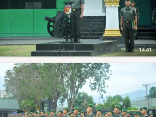 Kodam XXIII/Palaka Wira Gelar Upacara Bendera Rutin sebagai Wujud Nasionalisme dan Cinta Tanah Air