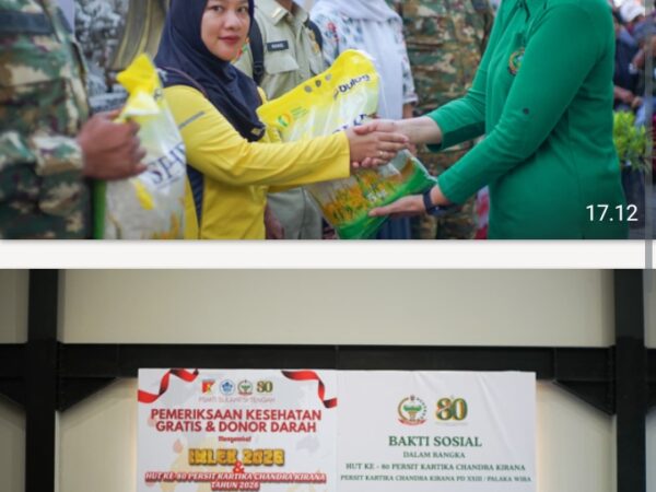 Peduli sesama di Momen HUT Persit Kartika Chandra Kirana dan Menyambut Perayaan Imlek 2026