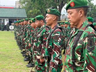 Kodam XXIII/Palaka Wira Gelar Upacara Bendera Mingguan Awal Maret