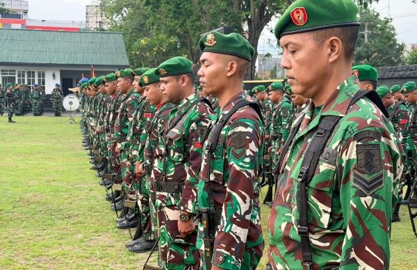 Kodam XXIII/Palaka Wira Gelar Upacara Bendera Mingguan Awal Maret
