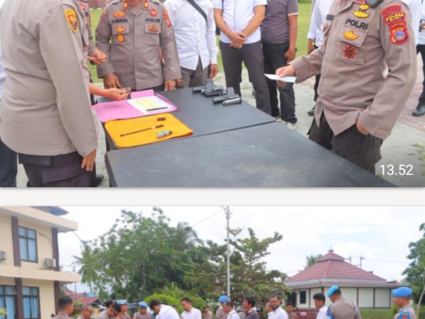 Pimpin Inspeksi Senpi Dinas, Kapolres Sigi Pastikan Penggunaan Sesuai Aturan