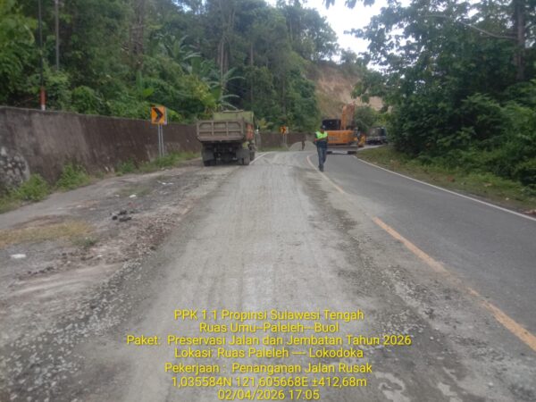 Akselerasi Infrastruktur  Sulteng, Proyek Jalan Buol–Lokodoka Jadi Tumpuan Konektivitas