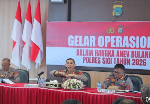 Kapolres Sigi Pimpin Gelar Operasional Bulanan Triwulan I 2026, Tekankan Langkah Antisipatif Jaga Kamtibmas